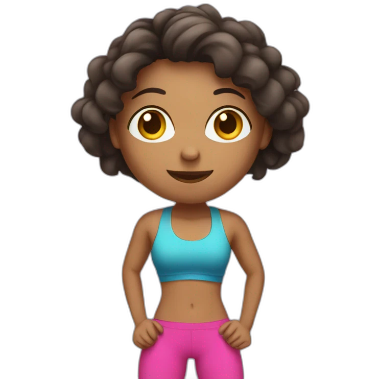 A girl working out emoji