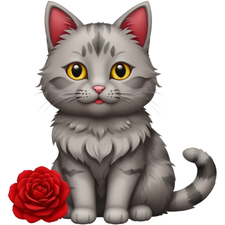 Cat and flower emoji