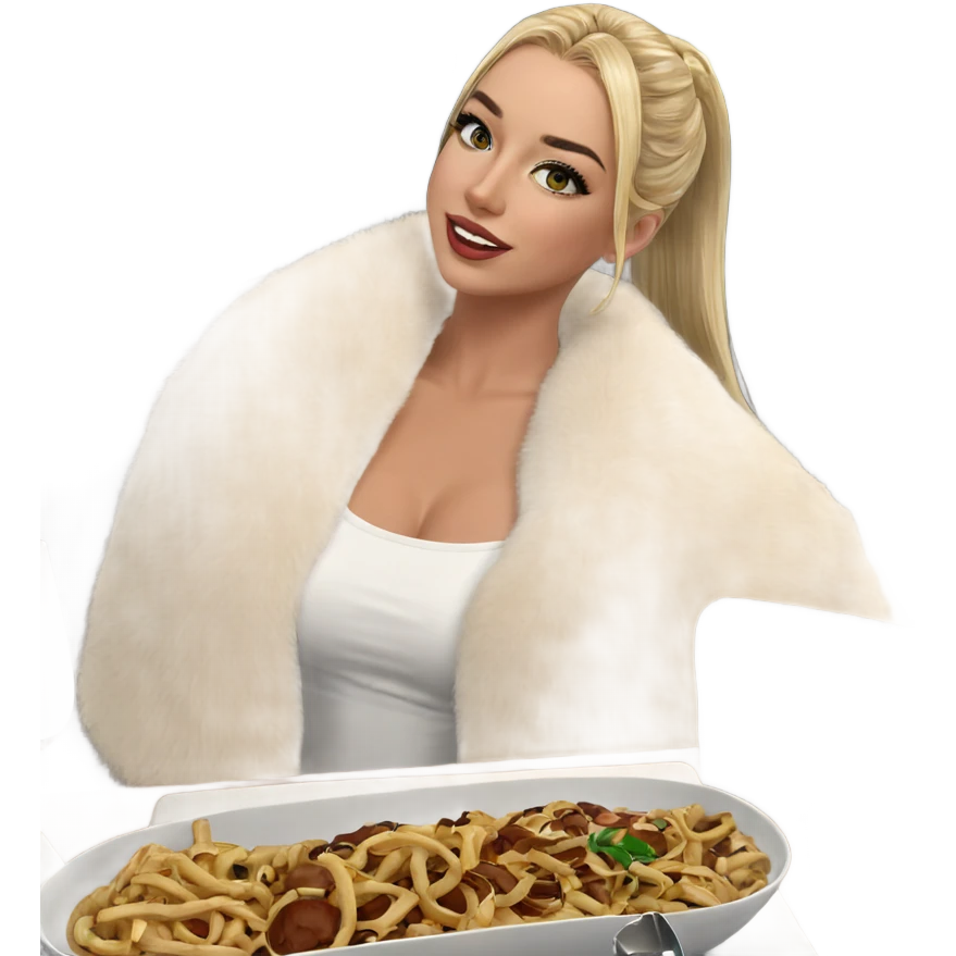 dining elegance with blonde beauty emoji