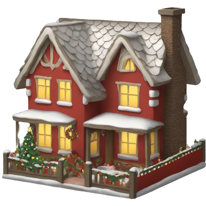 Christmas house emoji