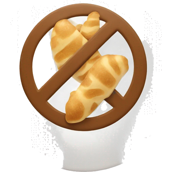 Contains gluten warning sign emoji