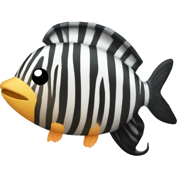 Zebra+fish emoji