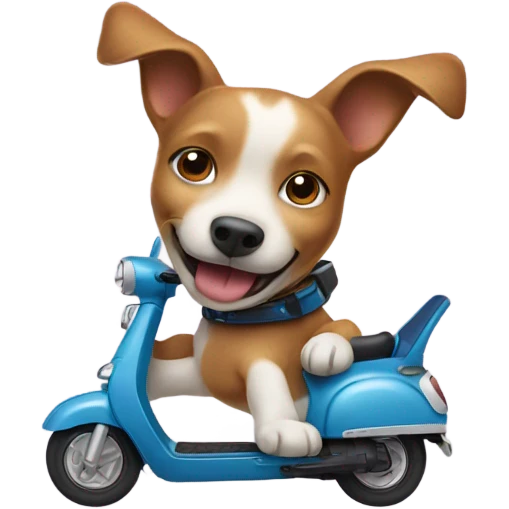 Dog on a scooter  emoji