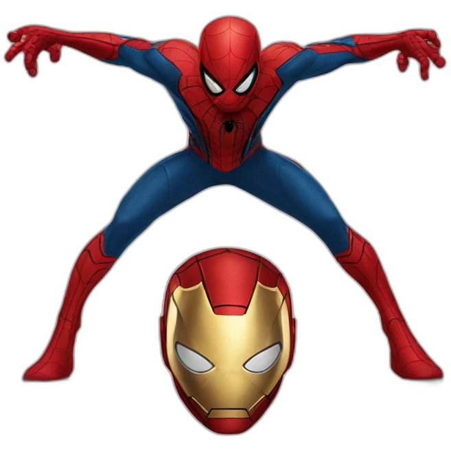 Spider man with ironman emoji