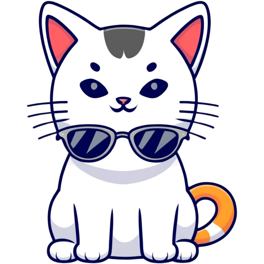 Cat with sunglasses emoji