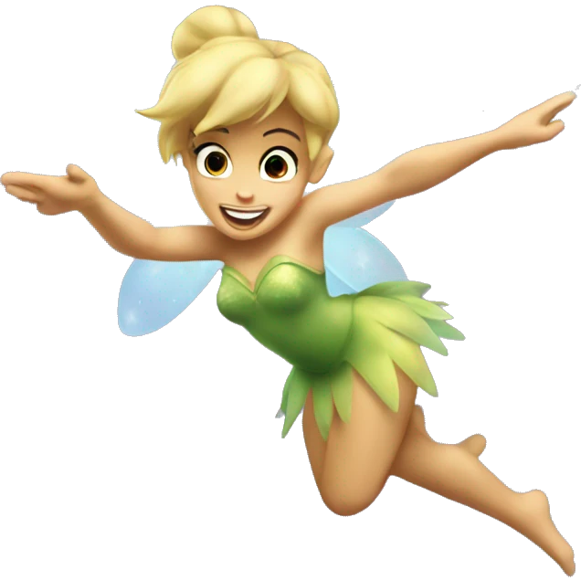 Tinker Bell throwing fairy dust emoji