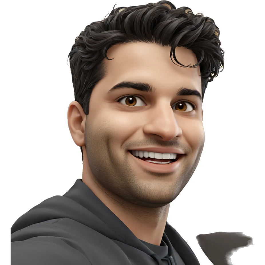 smiling male portrait close up emoji