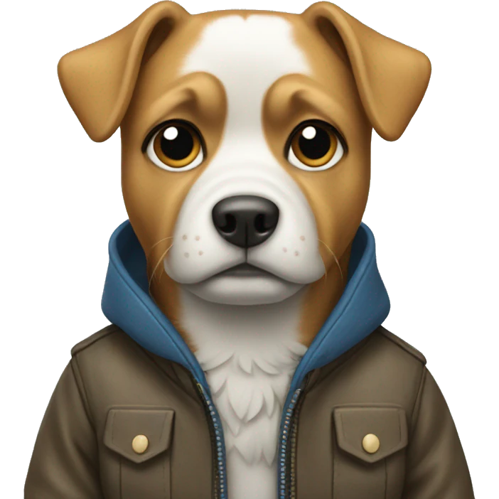 Dog wearing a jacket emoji