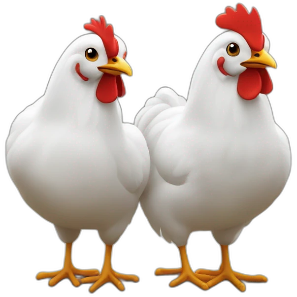Poule, quenelle et kiri emoji
