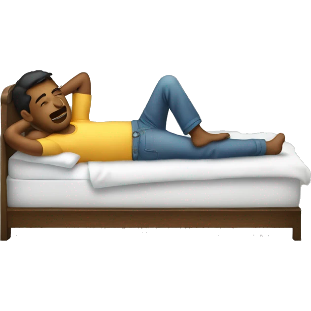 guy on the bed after climate emoji