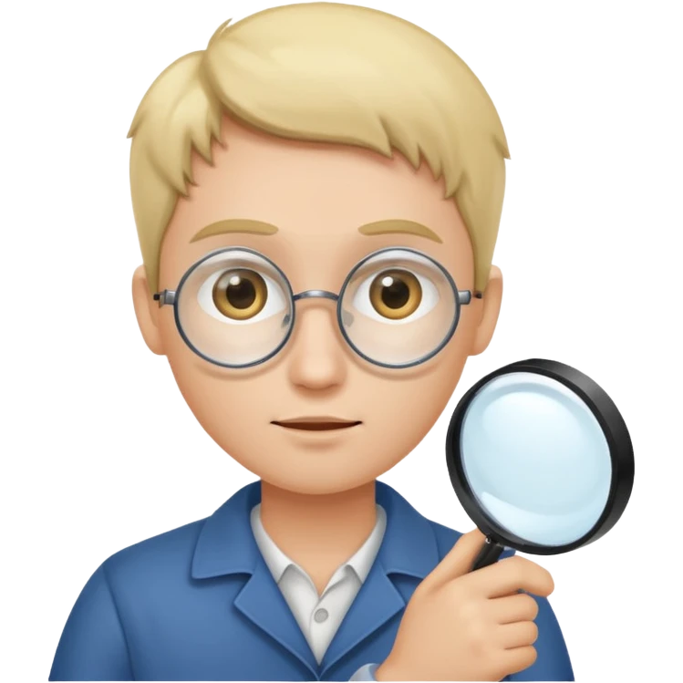 a person using a magnifying glass emoji