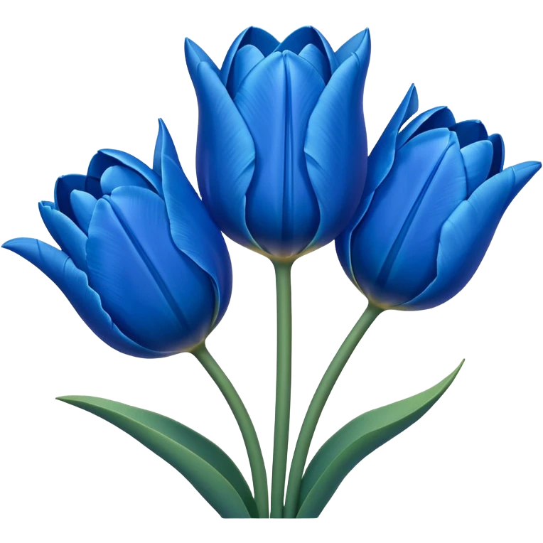 Blue tulips emoji