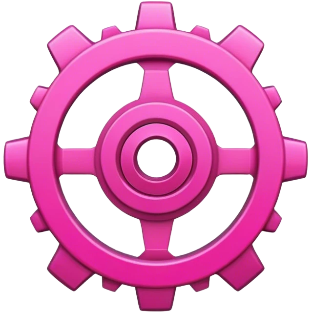 pink gear emoji