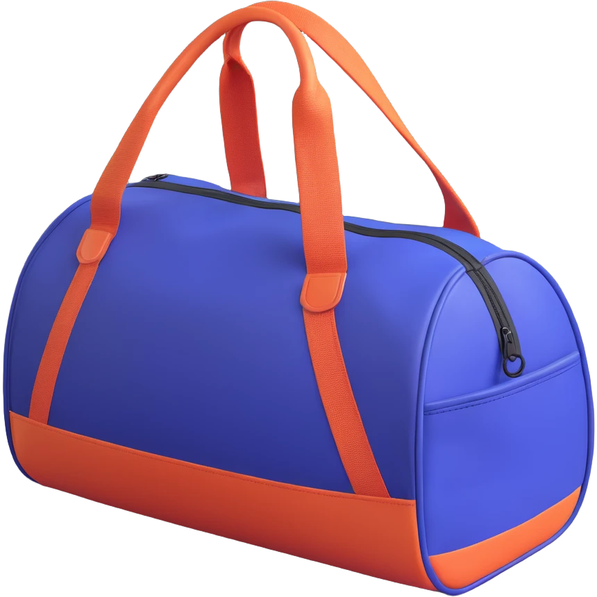 realistic 3D style gym bag, detailed textures, shadows emoji