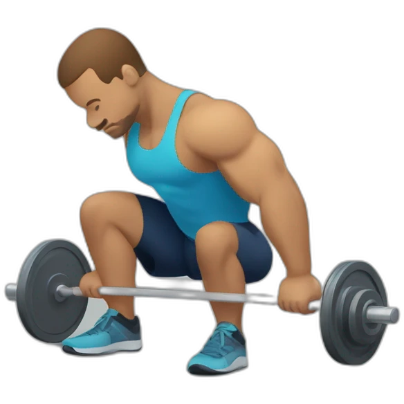 adaptive strength training, featuring a person with one leg engaged in weightlifting. emoji