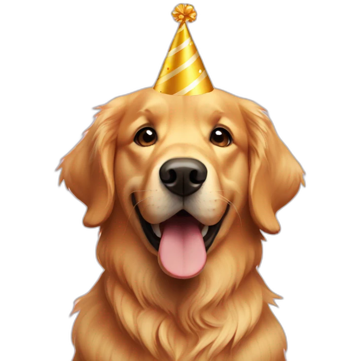 Golden Retriever Birthday  emoji
