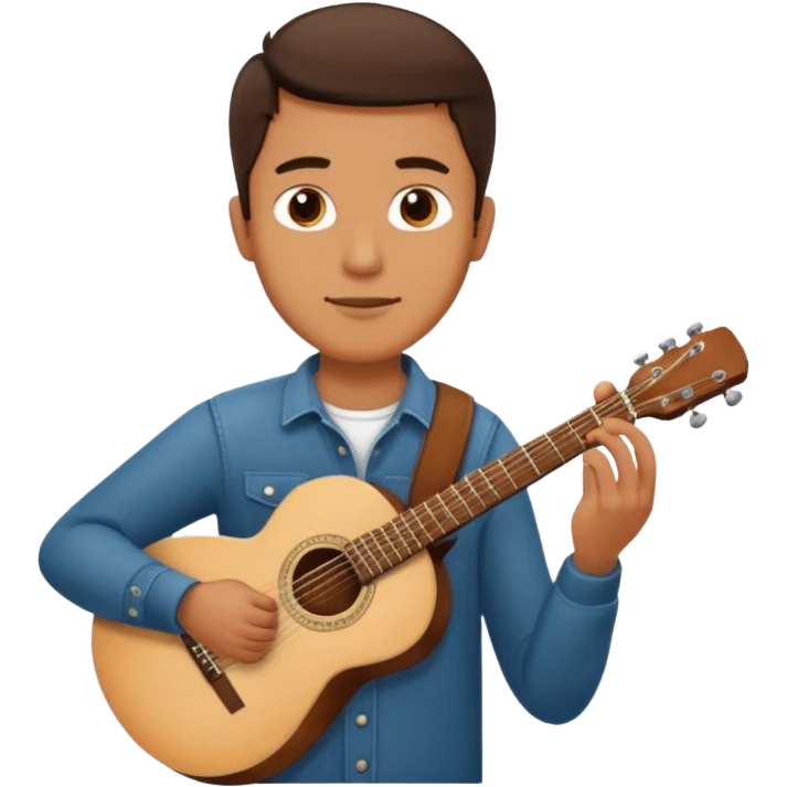 man holding guitar emoji