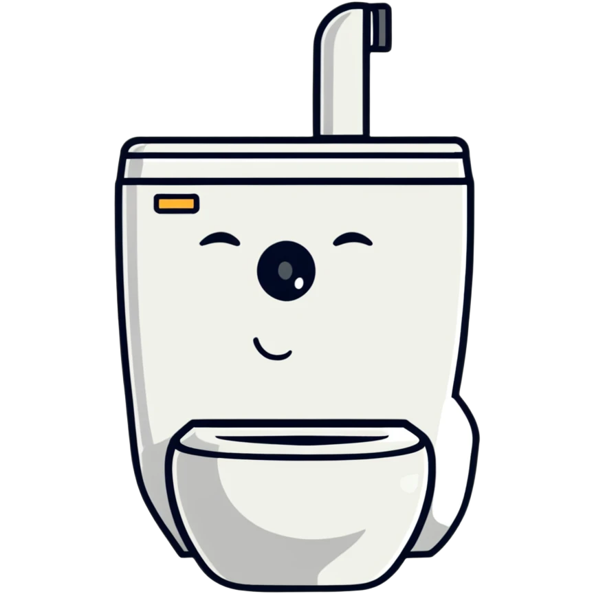 skibidi toilet character, toilet with camera head emoji