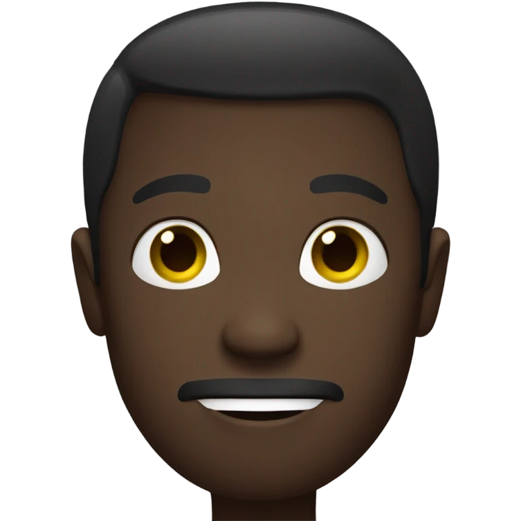 A dark skinned man holding a banana  emoji
