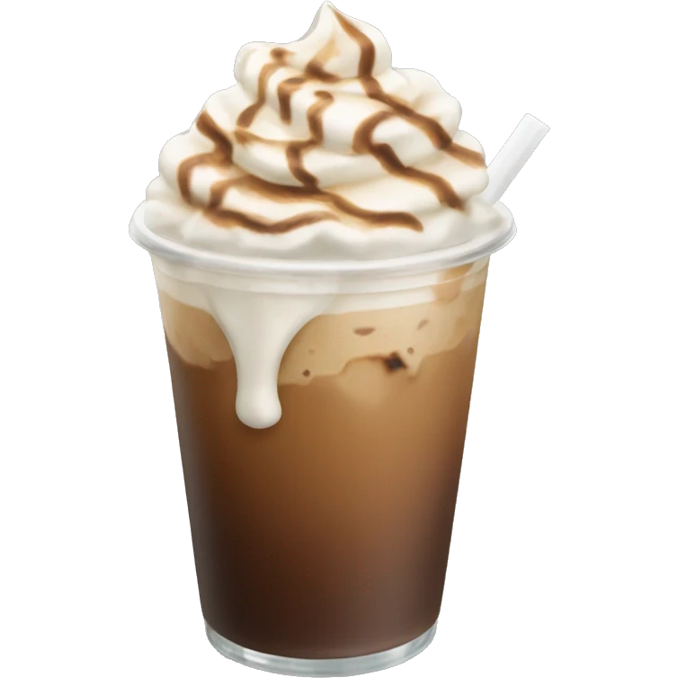 iced coffee with whipped cream  emoji
