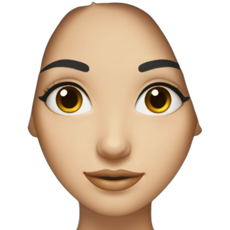 Beautiful caucasian girl with black hair emoji