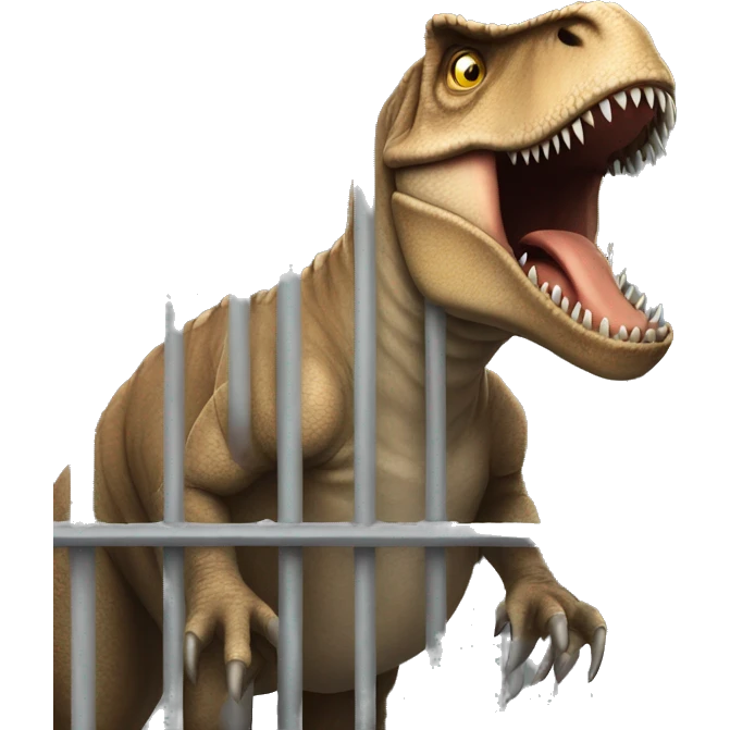 T-rex in jail  emoji