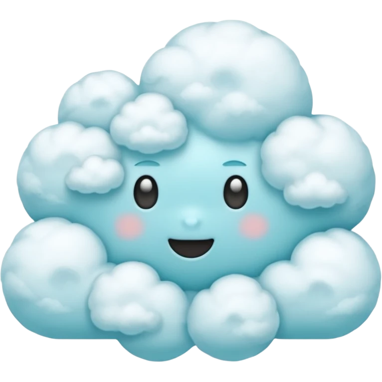 núvem japonesas ciano emoji