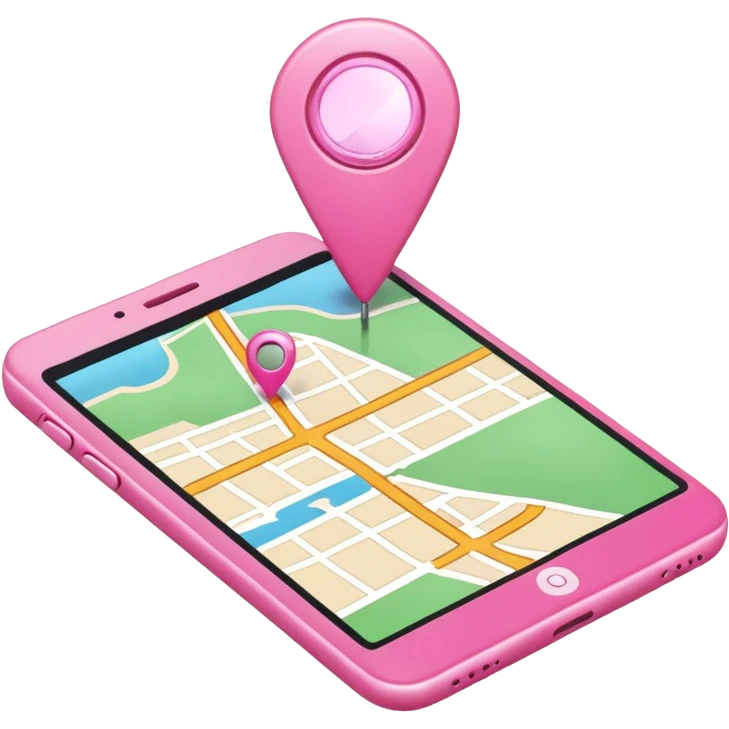 pink gps map emoji