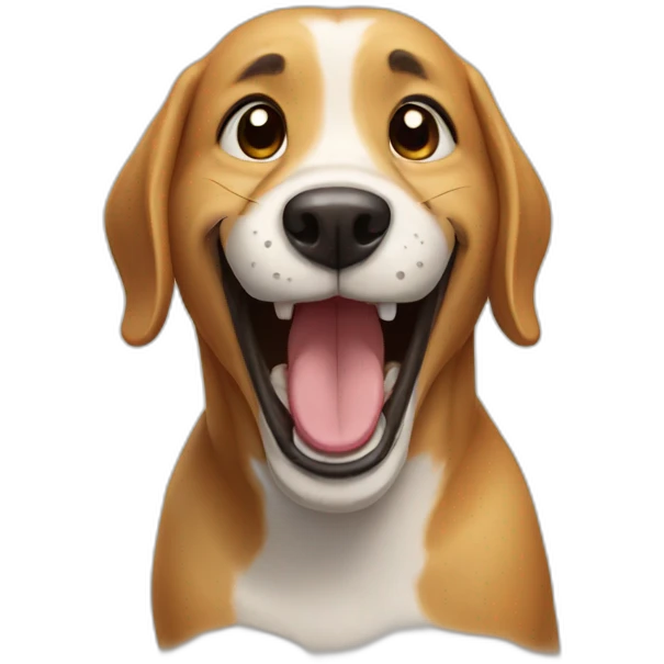 dog laughing emoji