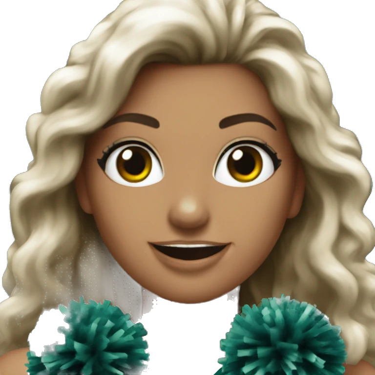 Philadelphia eagles cheerleader with pompoms emoji