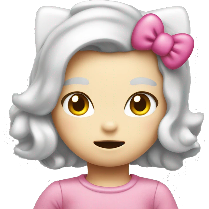 Hello kitty mad emoji
