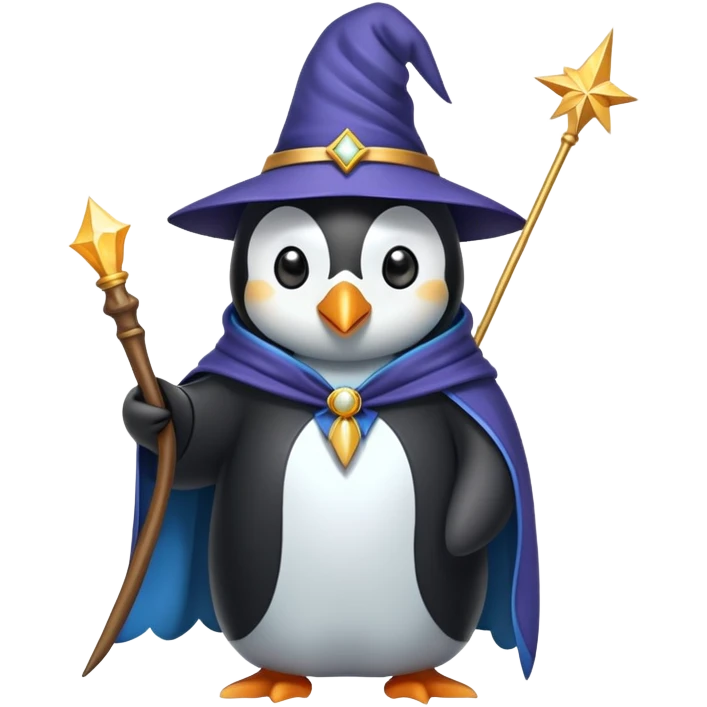 Penguin Wizard emoji