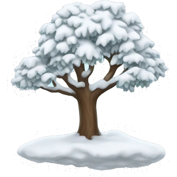 Snowy tree emoji