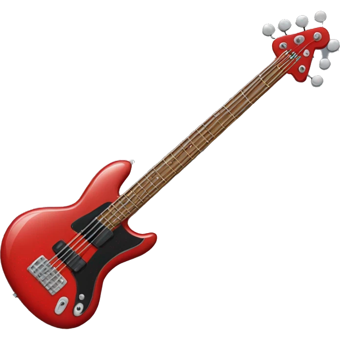 Red bass guitar emoji
