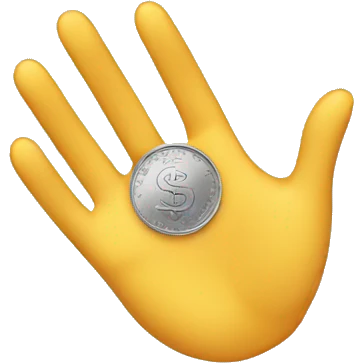 hand droping coin emoji
