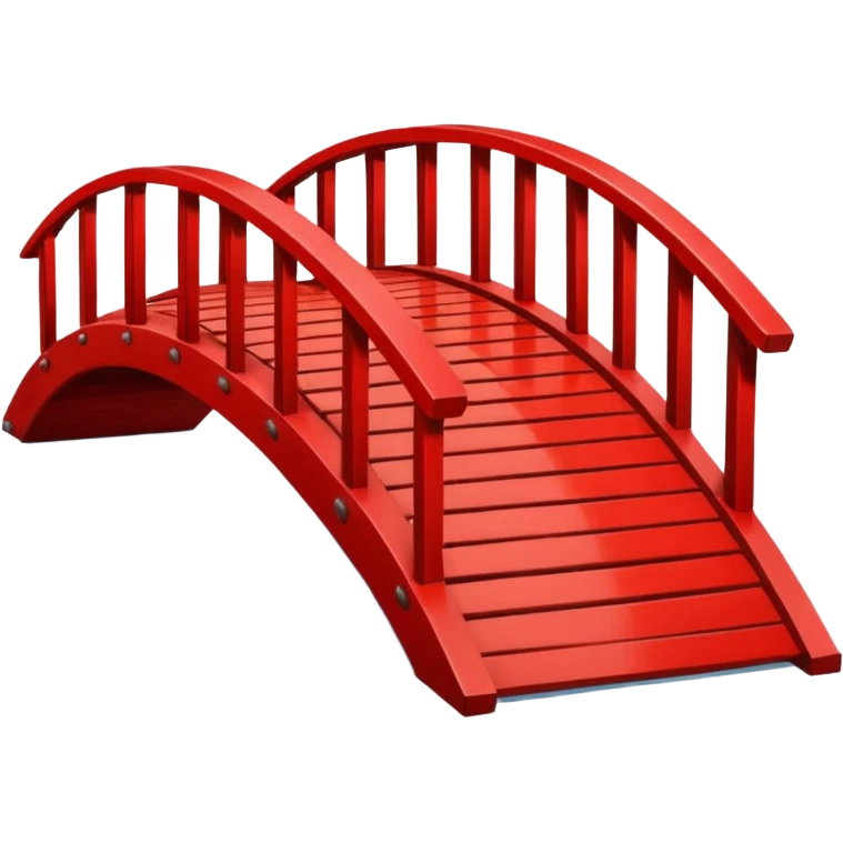 red Japanese wooden bridge emoji