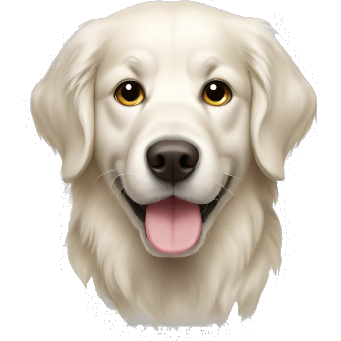White golden retriever  emoji