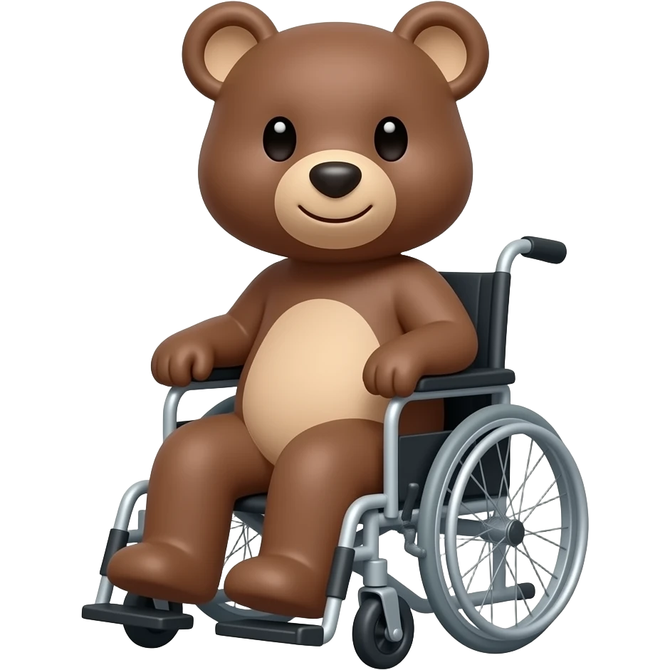 Disabled bear emoji