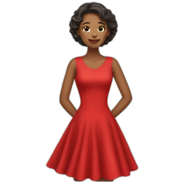 Lady in red Dress  emoji