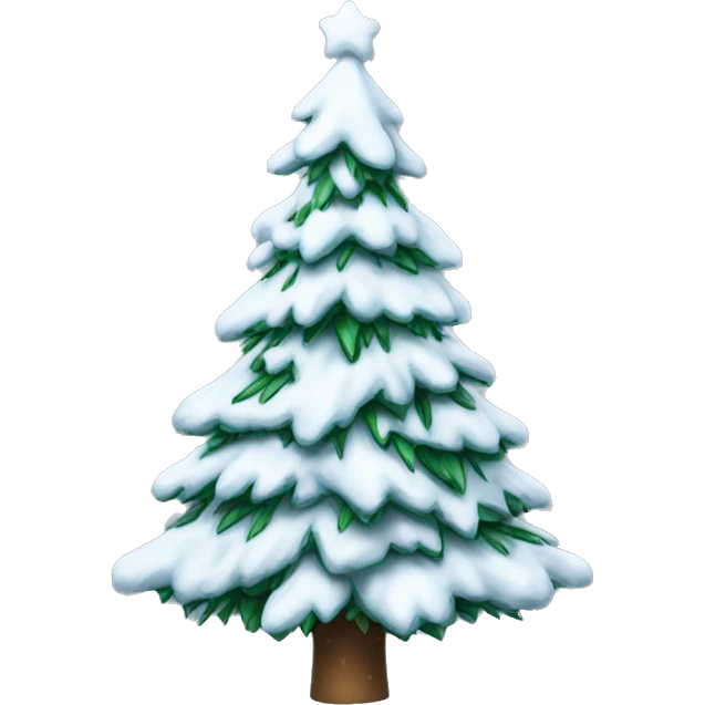 Snow covered Christmas tree  emoji