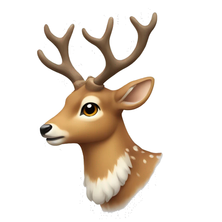 deer with white bow on horn emoji