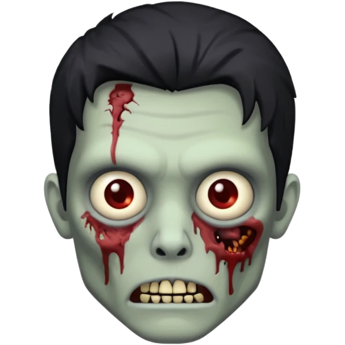 🧟‍♂️ with black scene hair and a little more human looking emoji