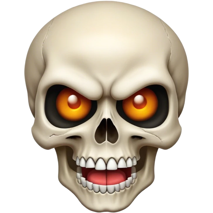 Skull Looks aggressiv and Crazy  emoji