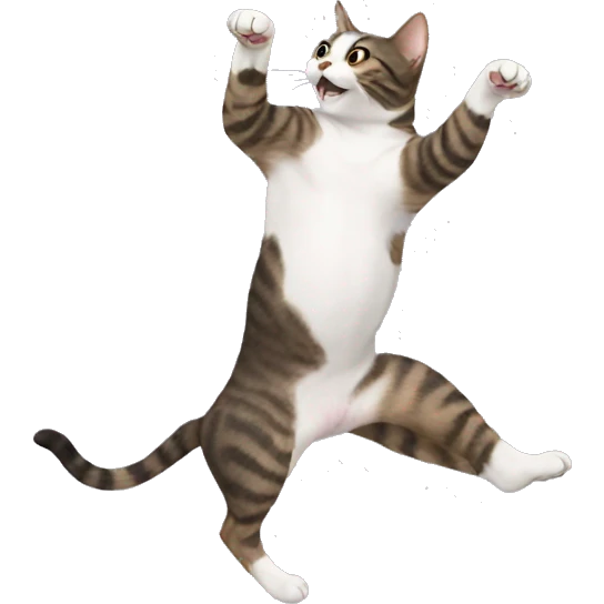 Cat dancing on a dog emoji
