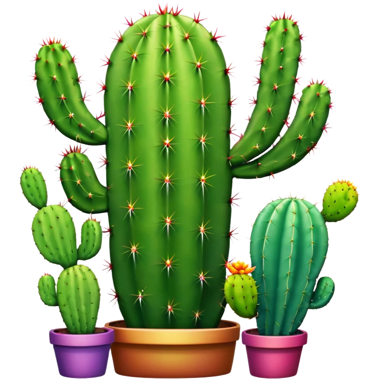 Cactus arc en ciel  emoji