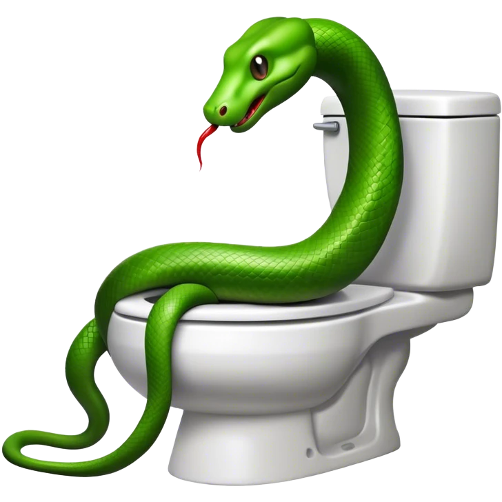 Snake on a toilet emoji