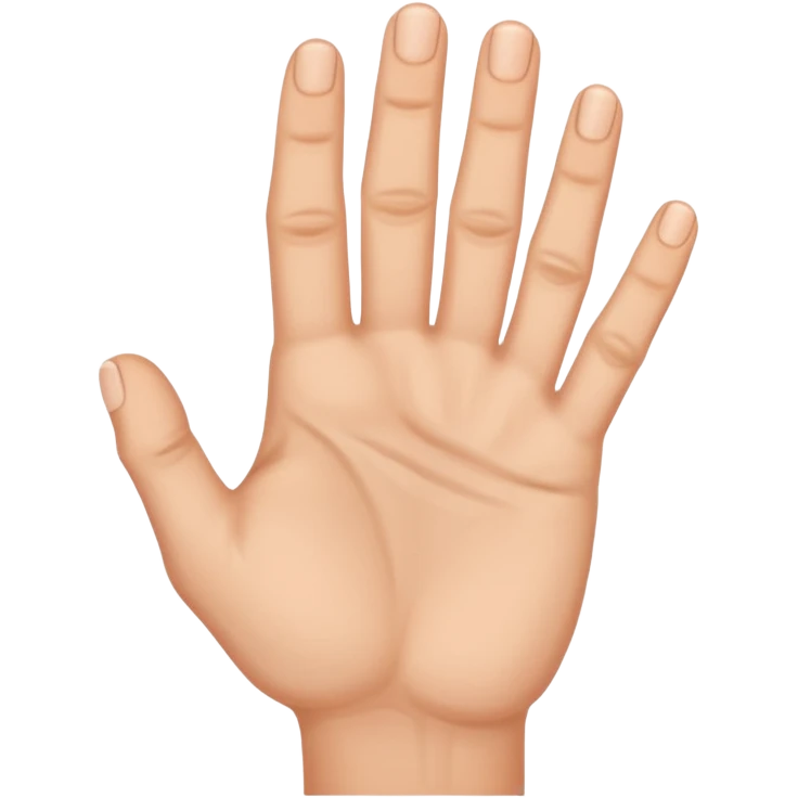 hand from the top with five fingers, make man hand emoji