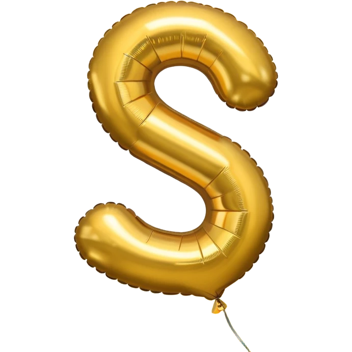 1 number in gold balloons emoji