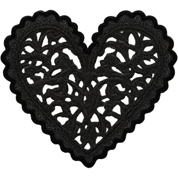 black lace heart emoji