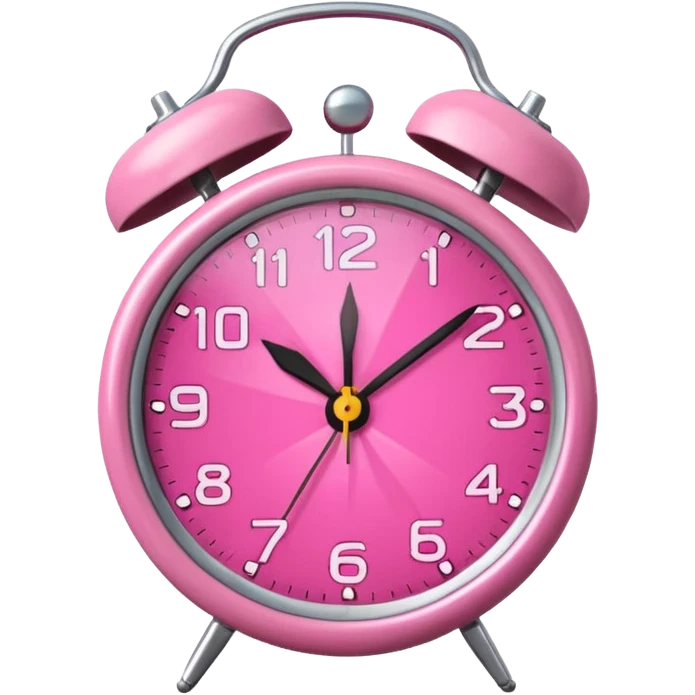 alarm oclock aesthetic and ios.18.1 and to show six in the morning color pink no hands clock alarm oclock emoji